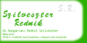 szilveszter rednik business card